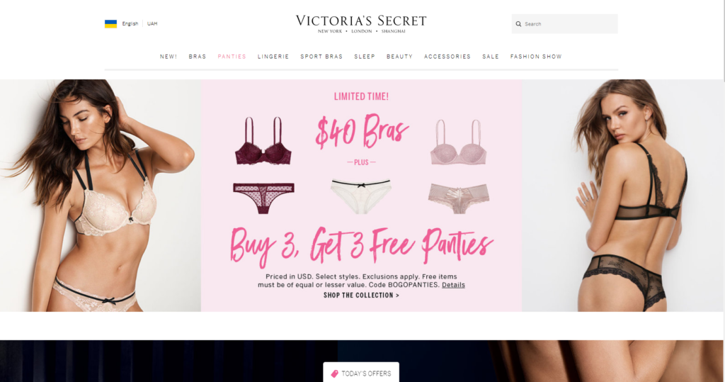 как купить товары в Victoria’s Secret  с доставкой в Украину